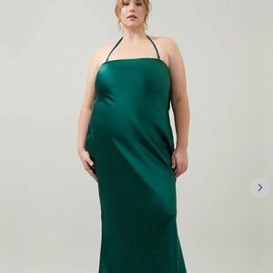 Sugarlips Plus Open Back Satin Maxi Dress- Size 1X